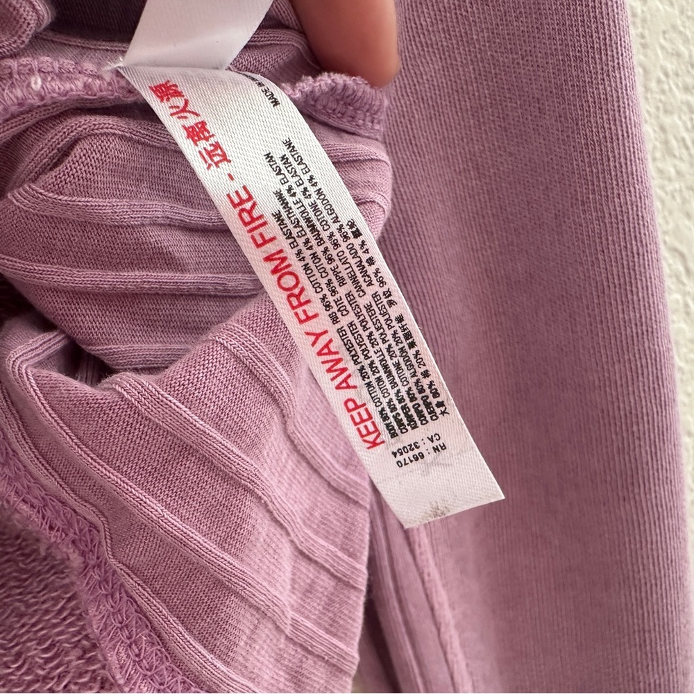 Urban‎ Outfitters Out From Under Audrey Cropped Zip Up Hoodie XS Y2K Lavender - Picture 4 of 8